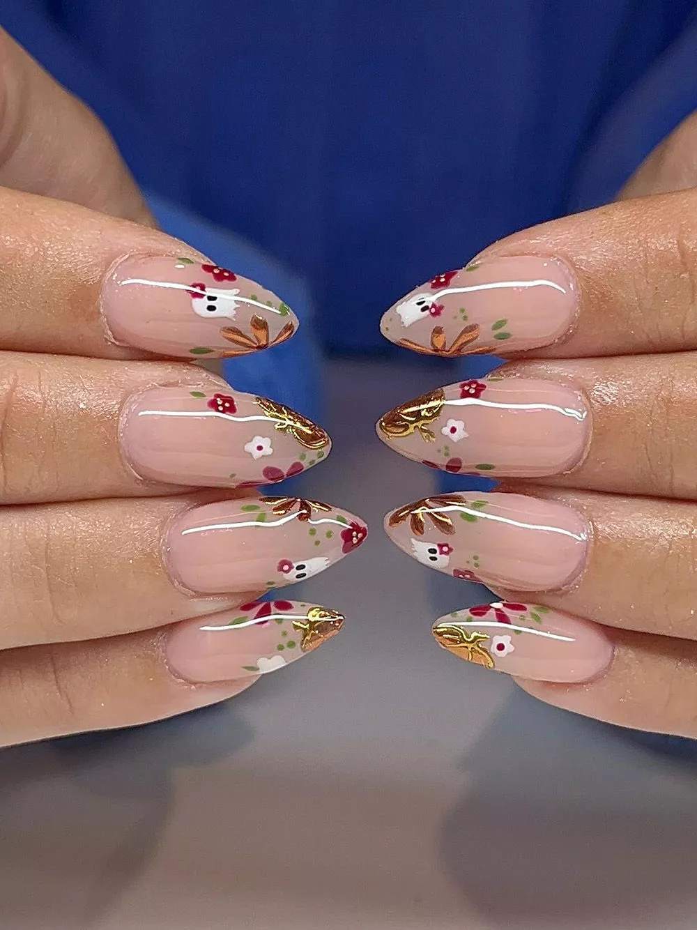 Gold Chrome Nails for Autumn