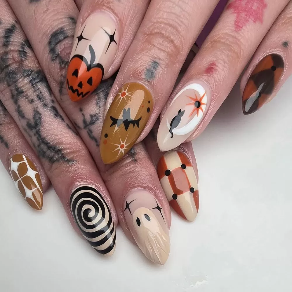 Spooky Nail Design for Halloween